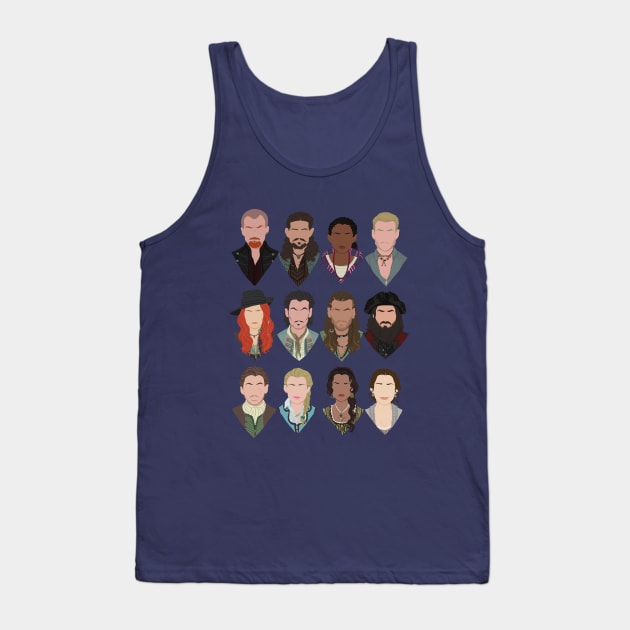 Black Sails characters Tank Top by jesspalumboart